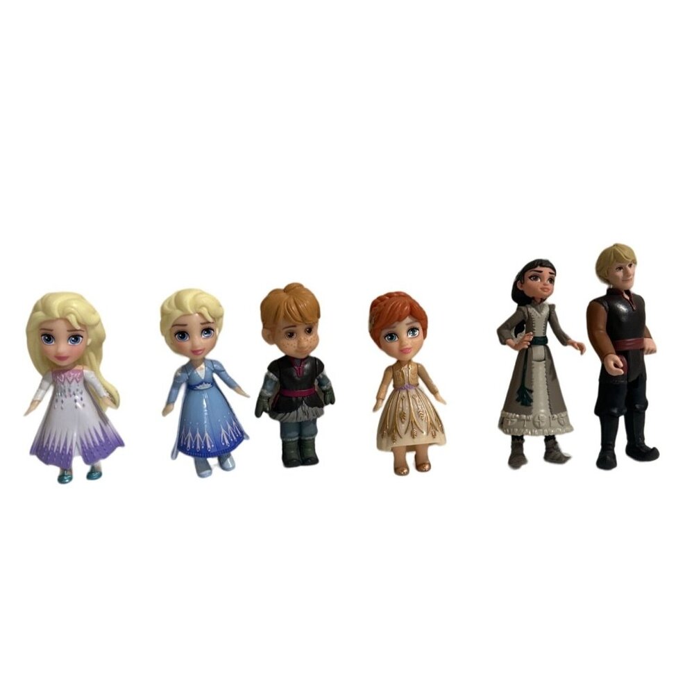 Frozen 6 Mini Action Figures Elsa Anna Kristoff And Friends 3.5" -4” Tall